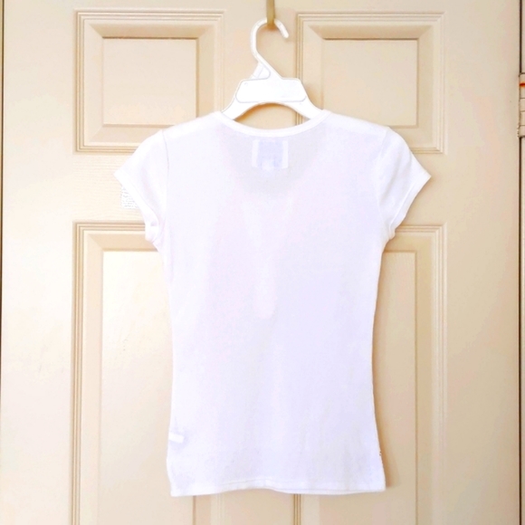 NWOT. Limited Too Cotton Blended Short Sleeve with Crystals and Sparkle Décor. - Picture 5 of 5